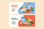 Healthy vegan food set, templates, a Food Illustration by PaperTrident (Thumbnail 6 of 7)