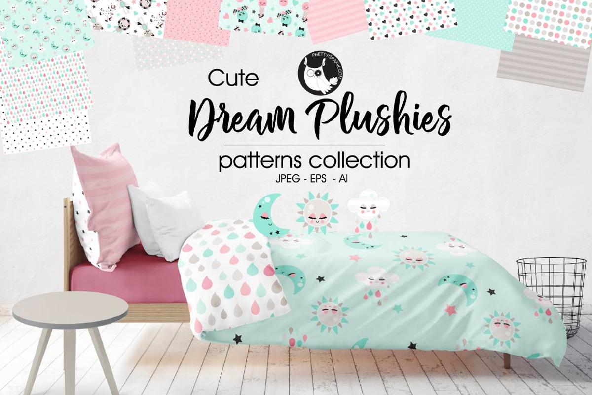 DREAM PLUSHIES Pattern collection, a Pattern Graphic by PrettyPatterns (Photo 1 of 5)