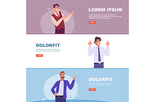 People pointing. managers or, a Person Illustration by Onyx