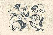 7 Hand Drawn Patriotic Animals, a Graphic by Phosphorus Design Co. (Thumbnail 3 of 5)