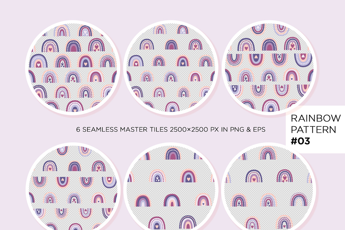 Rainbow Elements & Patterns Set #03, an Object Graphic by Olga Begak Art & Design (Photo 5 of 7)
