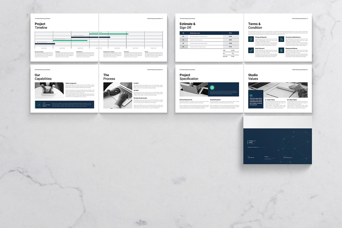 Project Proposal Template Landscape, a Brochure Template by DesignCrest (Photo 14 of 14)