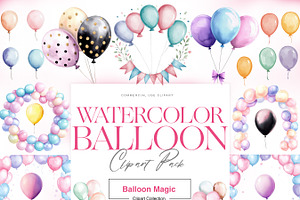 Balloon Clipart, Wedding Balloon PNG, an Object Illustration by BrushstrokeArtGB