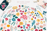 Bright Florals, Flowers & patterns, a Background Graphic by Cozy pattern shop (Thumbnail 6 of 11)