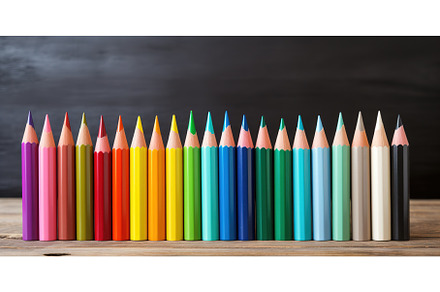 Many different colored pencils on a, a School & Education Photo by ZinetroN