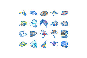 hat cap female fashion icons hand, an Object Illustration by pikepicture