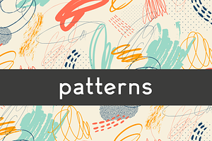 Abstract patterns and cards set #1