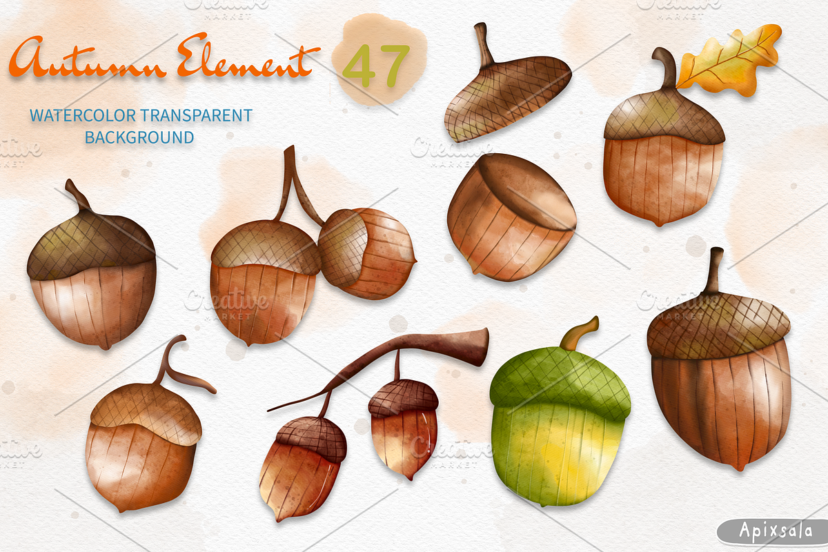 Autumn Animal Clipart, Fall Clipart, an Animal Illustration by Apixsala (Photo 9 of 15)