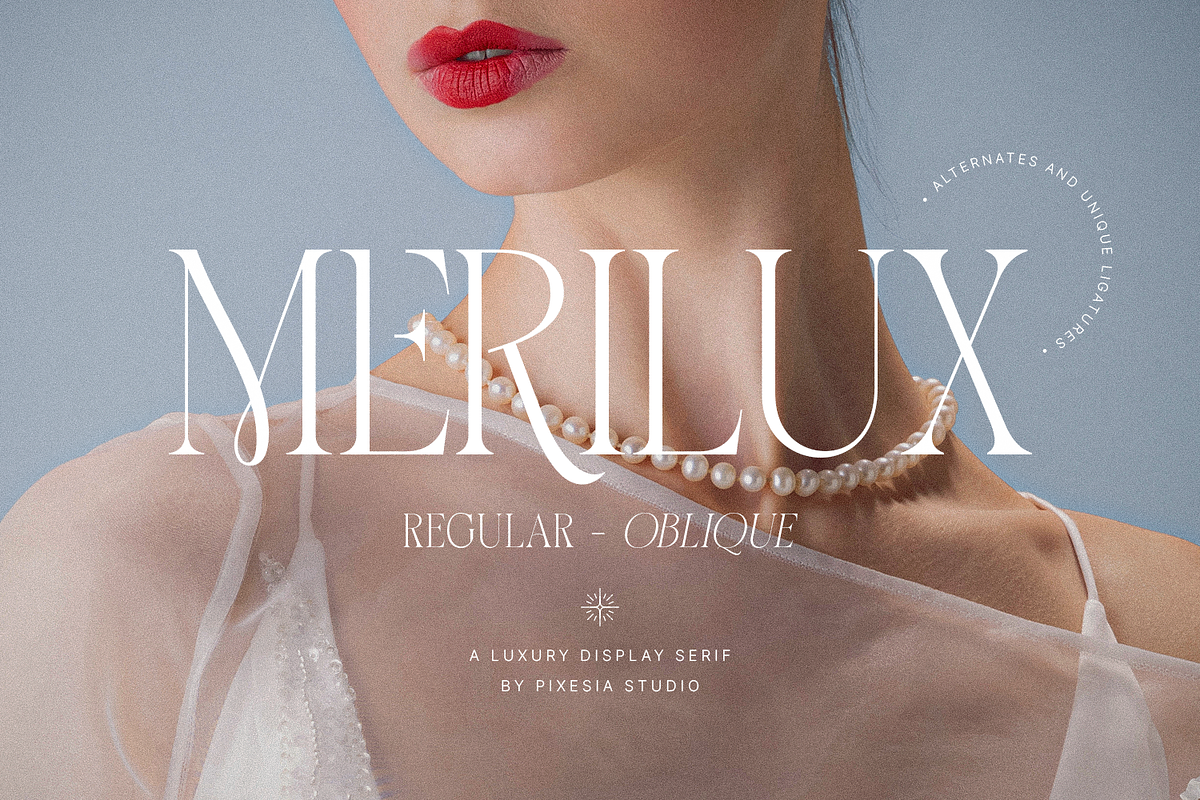 Merilux - Modern Luxury Serif, a Serif Font by Pixesia Studio (Photo 1 of 16)