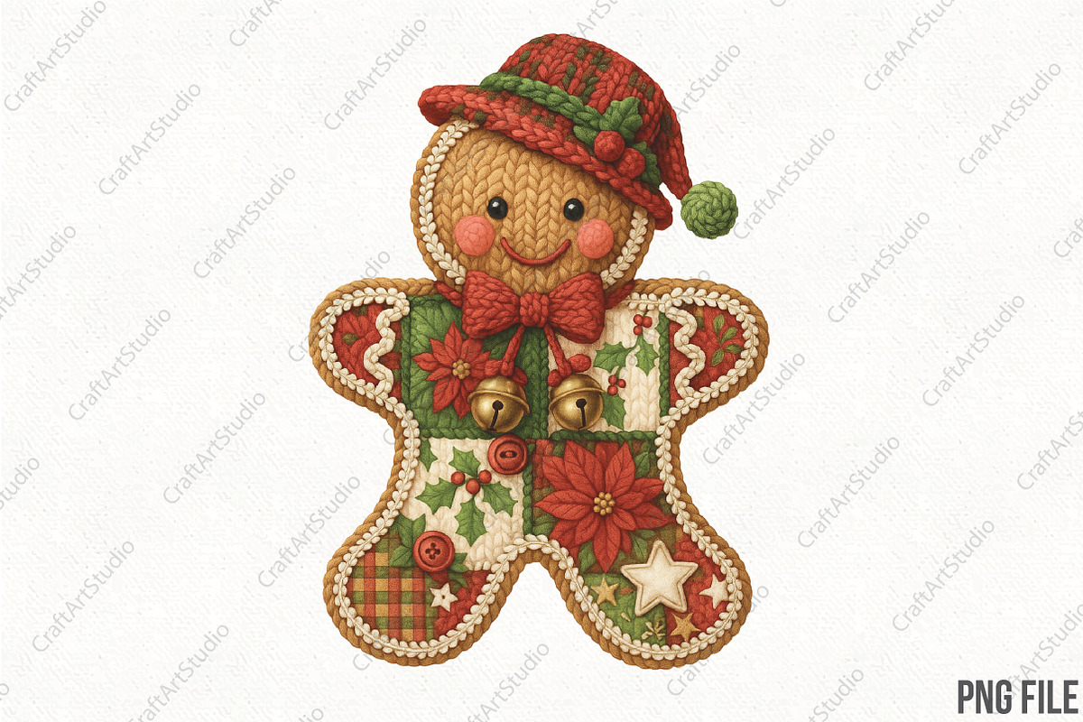 Crochet Lace Patchwork Gingerbread, an Illustration by CraftArtStudio (Photo 1 of 4)