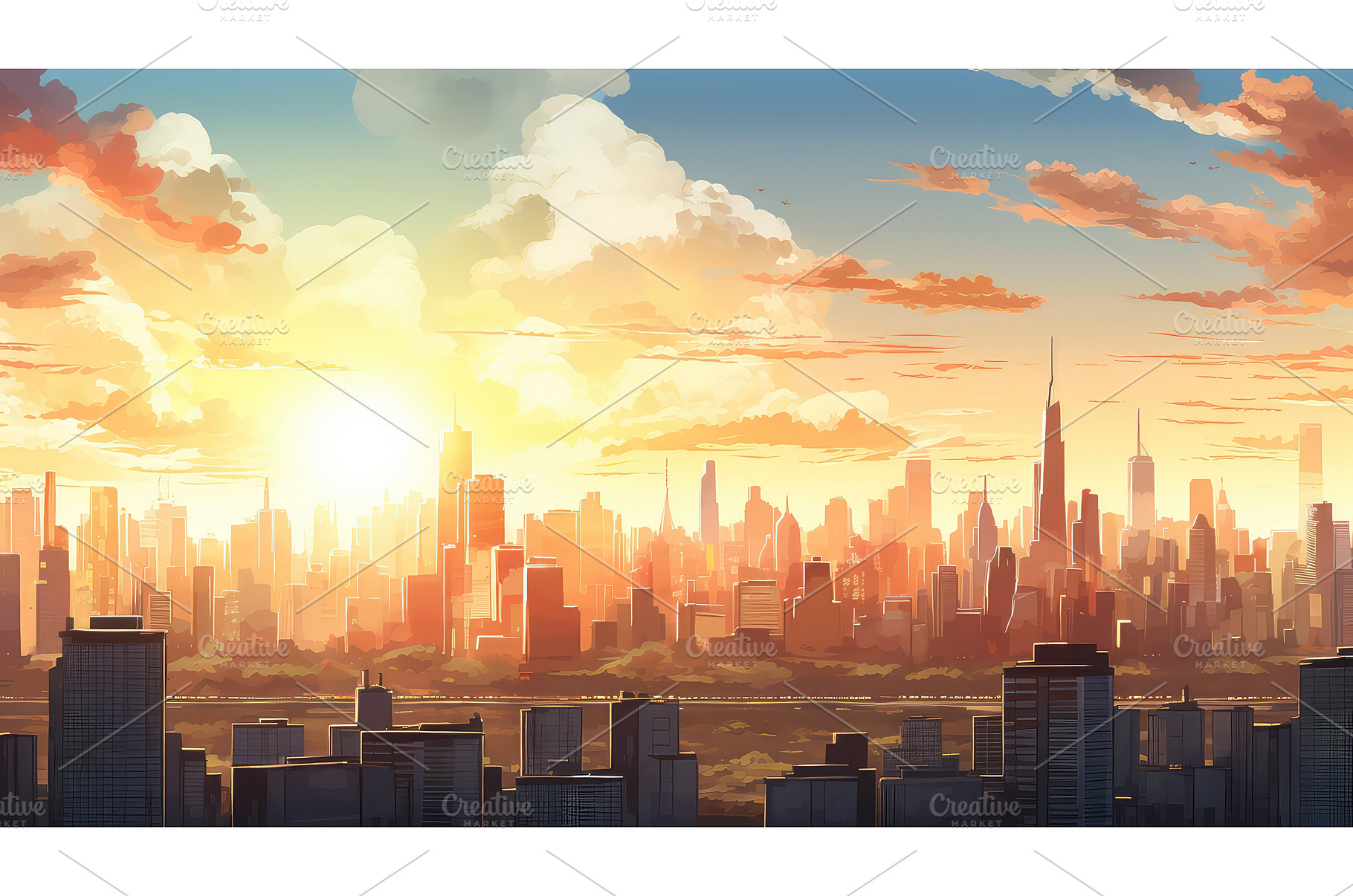 skyline view urban background ai, an Architecture Photo by pikepicture