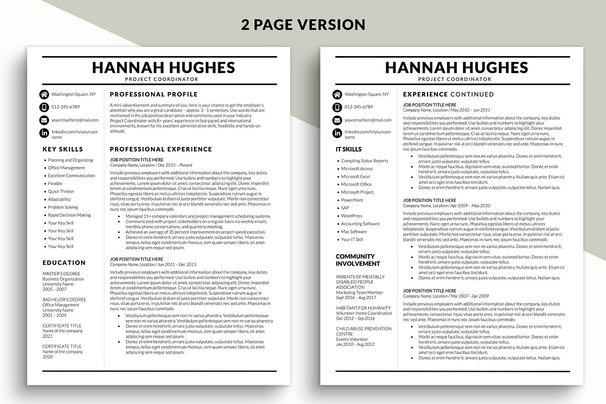 Modern CV Resume Template for Word, a Resume Template by BestResumes.Co (Photo 2 of 7)