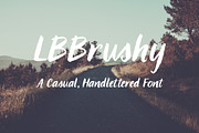 LBBrushy, a Handwritten Font by Laura Bolter Design (Thumbnail 1 of 6)