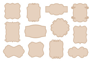 Vintage label frames. Luxury blanks, an Illustration by YummyBuum