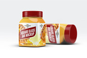 Square Glass Jar Mock-Up, a Product Mockup by DesignRushMarket (Thumbnail 3 of 6)