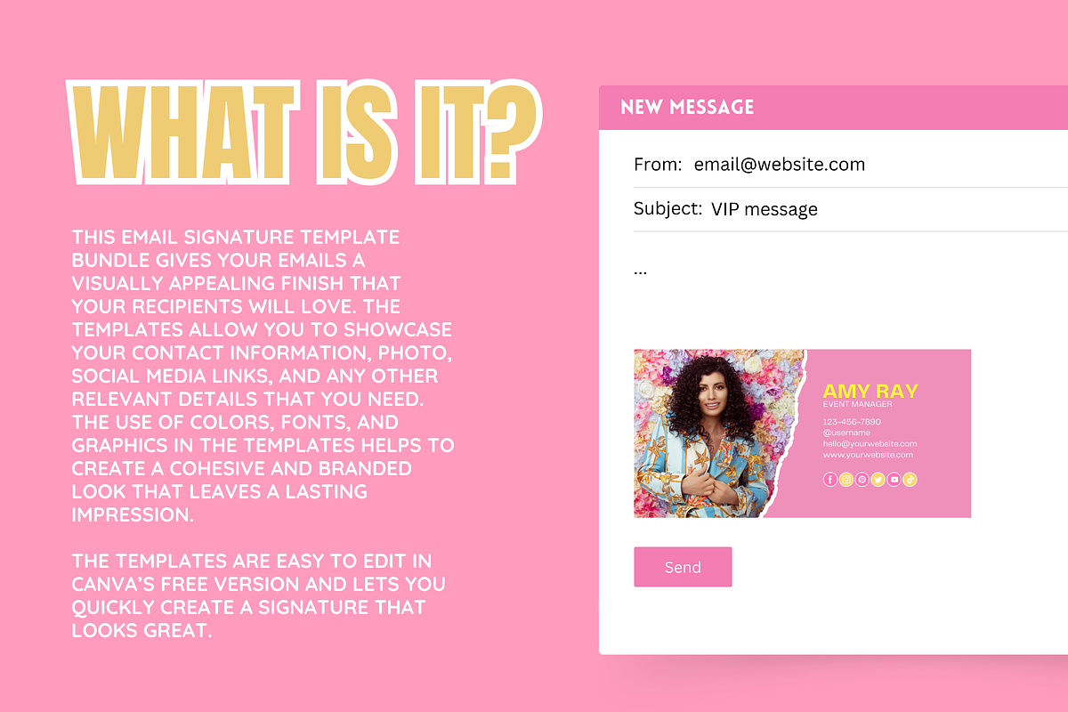 Colorful Email Signature Templates, an Email Template by SunshineStudioBoutique (Photo 2 of 9)