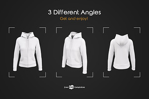 Womens Full-Zip Hoodie MockUp Set