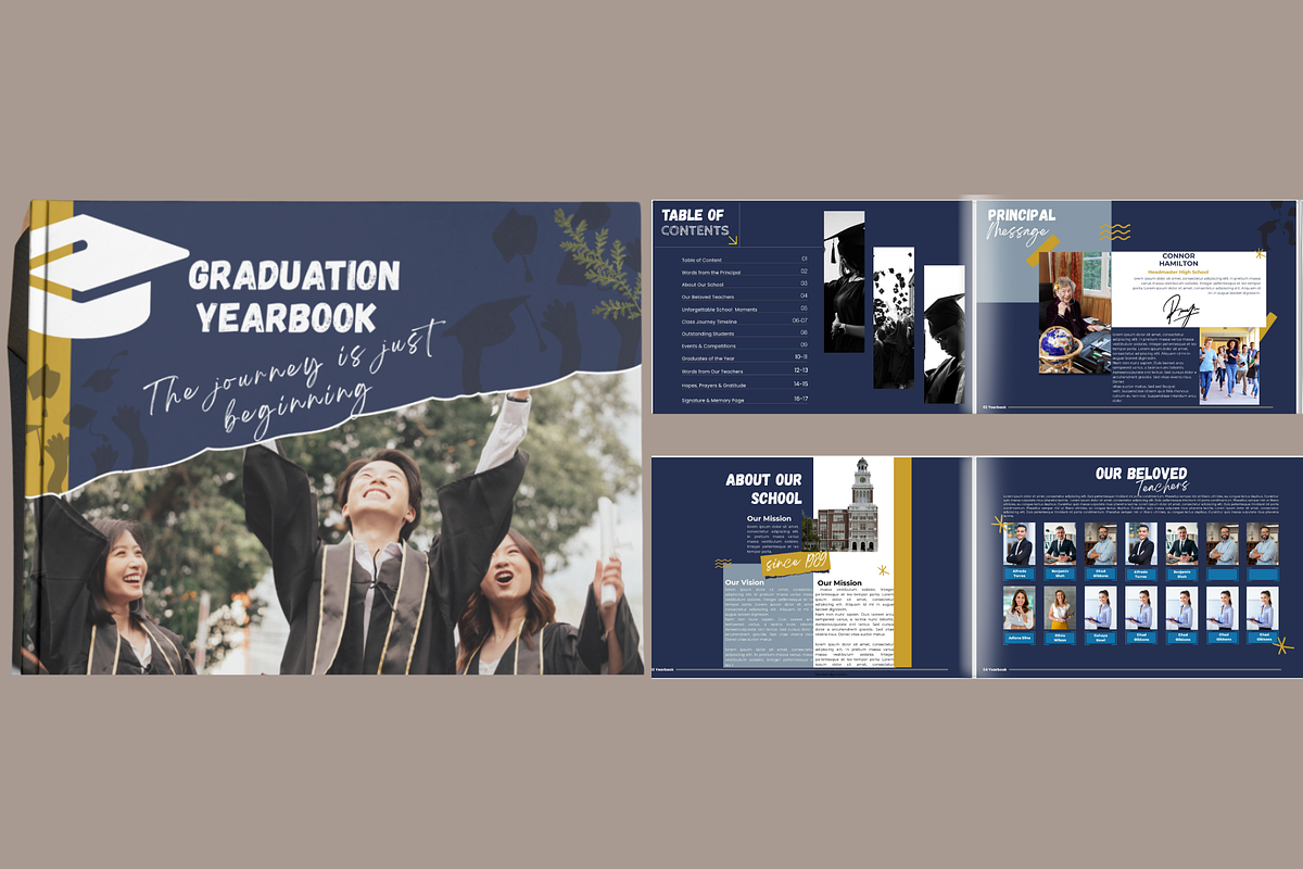 Digital Yearbook Scrapbook Template, a Marketing Template by MDHouse12 (Photo 3 of 4)