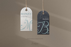 Fancy Script Monogram Letter SVG 021