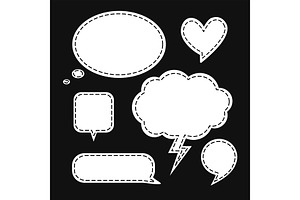 Empty speech bubbles collection, a Decorative Illustration by Elen_Art