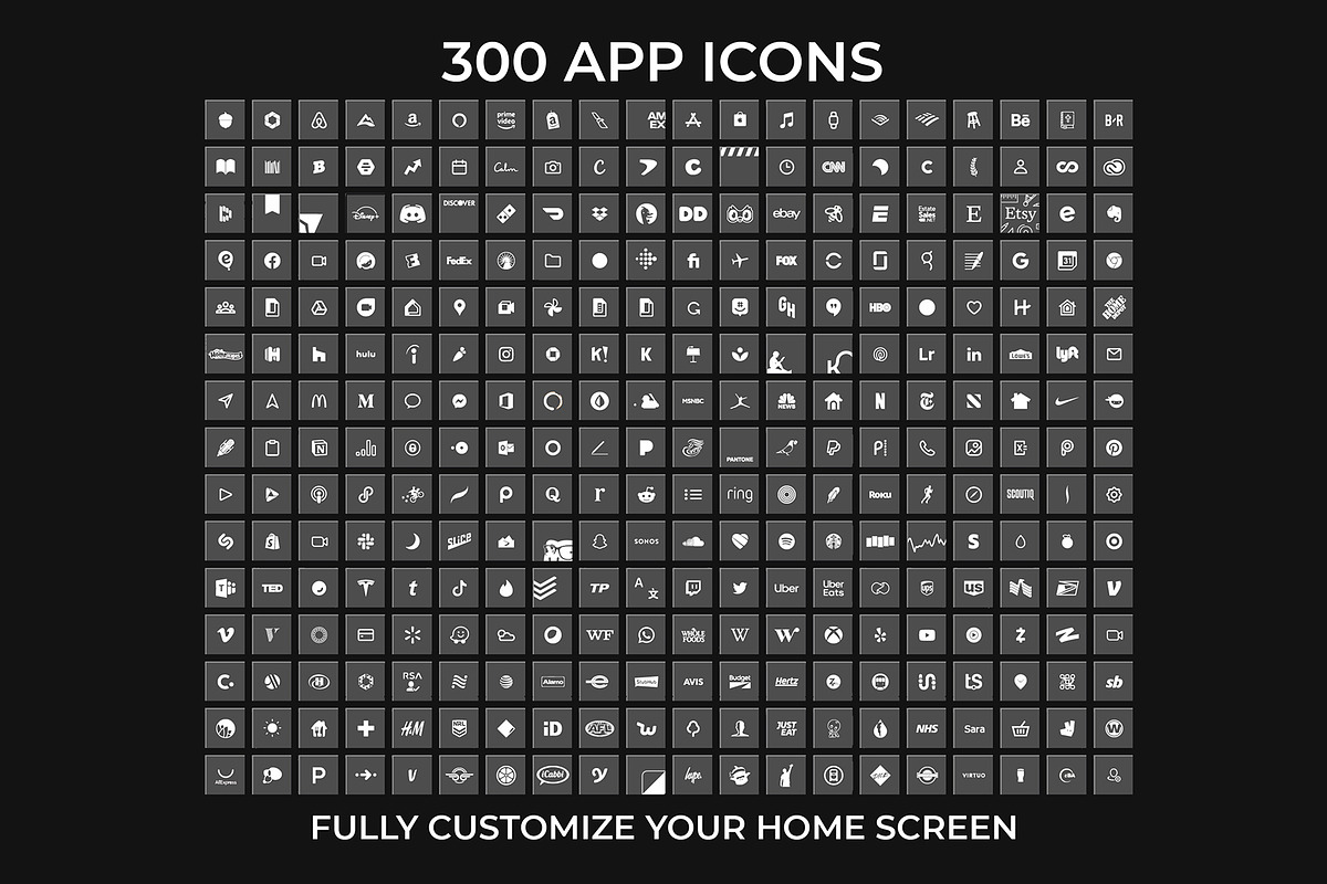 300 Gray Minimal iOS 14 Icon Pack, an Icon by A Good Design Studio (Photo 4 of 5)
