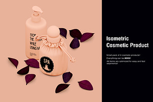 Isometric Cosmetic Product Mock-up