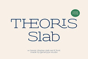Theoris Slab Serif Font, a Slab Serif Font by Genetype (Thumbnail 1 of 8)