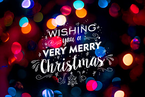 Merry christmas doodle greeting card