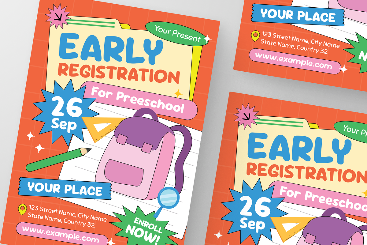 Early Registration Flyer, a Flyer Template by Annora Studio