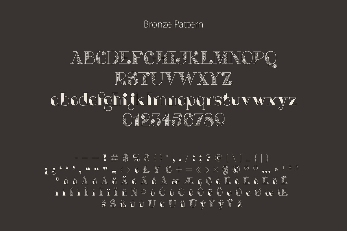 Bronze font preview 5