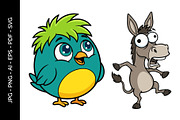 Animal Vector Art Illustration set, an Animal Illustration by nandinigraphics (Thumbnail 1 of 4)