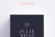 Blue Hearts Business Card, a Business Card Template by iloladesign (Thumbnail 1 of 2)