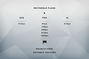 Rectangle Flags (232 Vector Flags), a Solid Icon by alpercakici (Thumbnail 2 of 2)