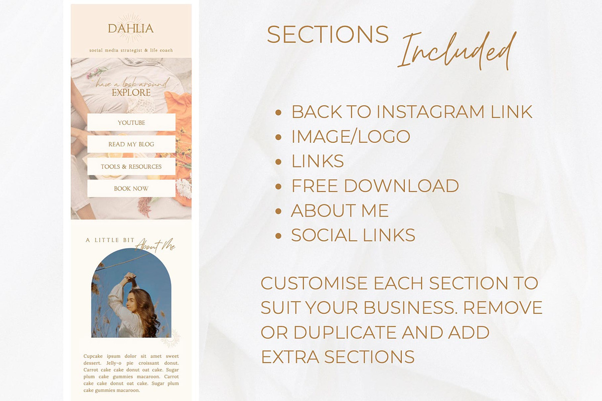 Showit Link In Bio Template, a Websites & App Template by Indigo Rain Creative (Photo 2 of 4)