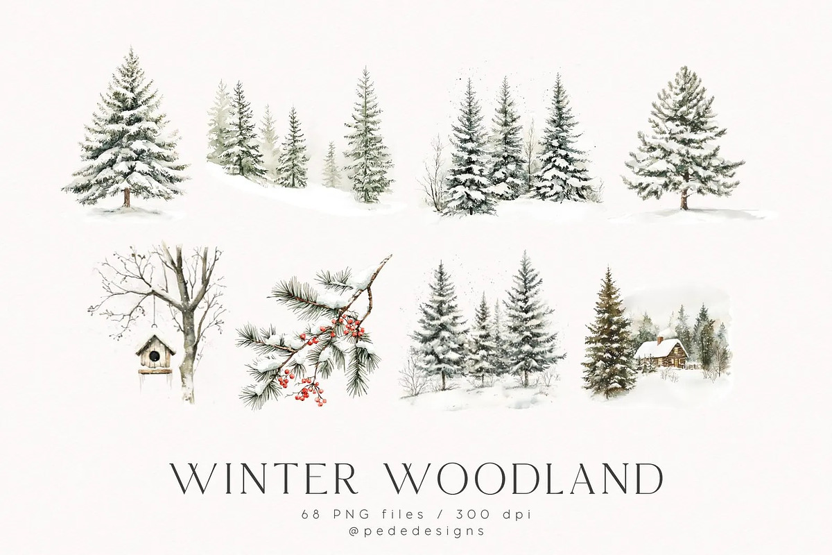 Winter Woodland, an Animal Illustration by PeDe Designs (Photo 4 of 8)