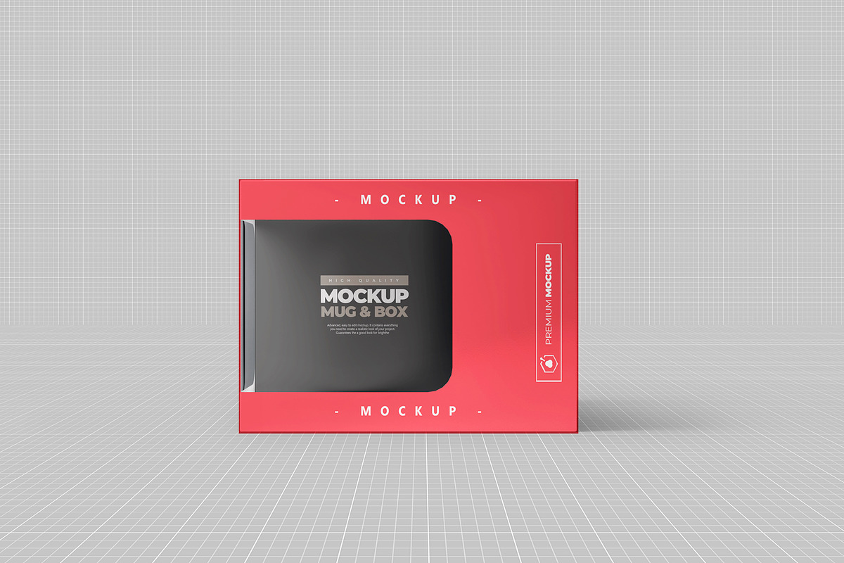 Mug & Box Mock-up 1, a Cups & Container Mockup by Nevada63 (Photo 2 of 2)