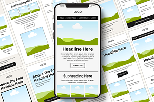 Email Wireframes Canva Templates, an Email Template by Creatif Foundry