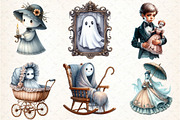 Halloween Antique Ghost Clipart, an Illustration by DreamCafeArt (Thumbnail 3 of 5)