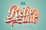 Retro Surf Text Effects, a Branding & Logo Template by Andrew Skoch Design (Thumbnail 3 of 9)
