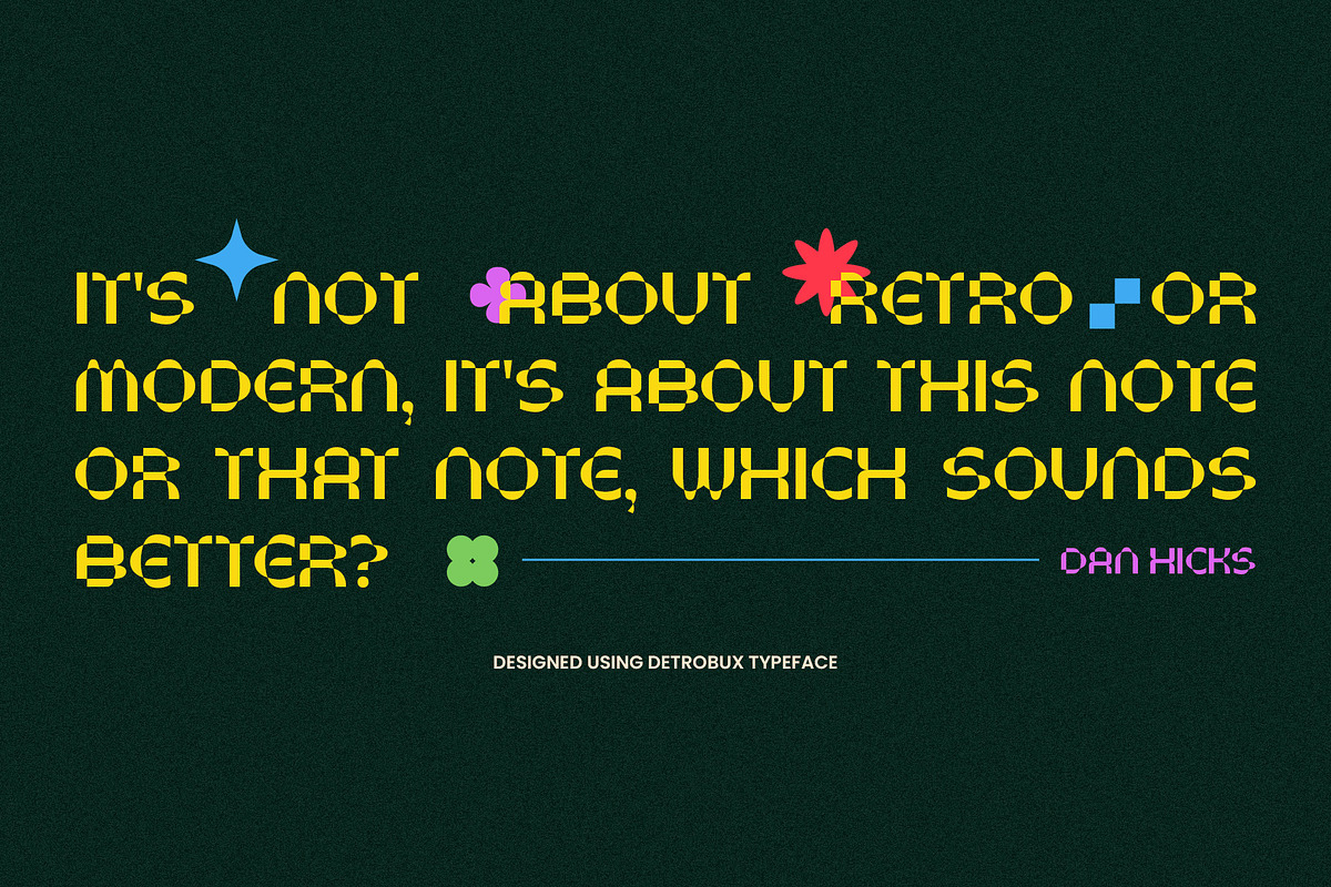 Detrobux - Experimental Folded Font, a Sans Serif Font by Drizy (Photo 6 of 10)