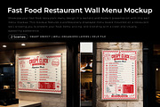 Fast Food Restaurant Wall Mockup, an Advertising Mockup by Pitchlook.Studio (Thumbnail 1 of 3)
