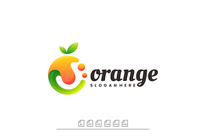 Logo Orange Gradient Colorful Style, a Design Template by ARIF22GANTENG