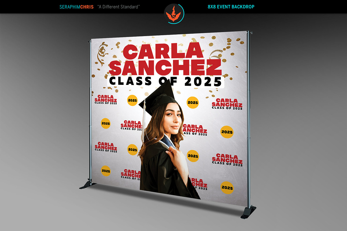 Graduation 8x8 Backdrop Template, a Templates & Theme by SeraphimChris (Photo 2 of 3)