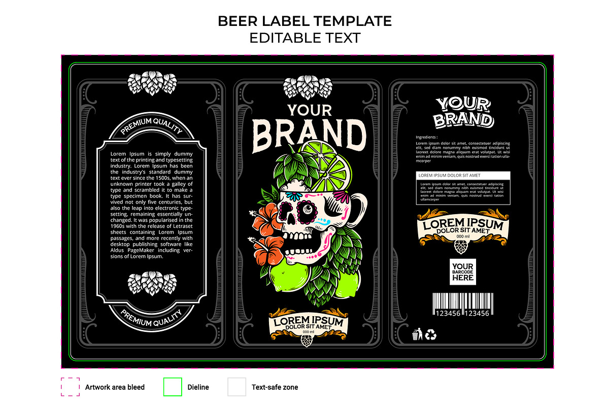 mexican beer label design template, a Branding & Logo Template by Pen of God Studio (Photo 3 of 3)