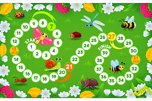 Step Board Game, Insect Characters