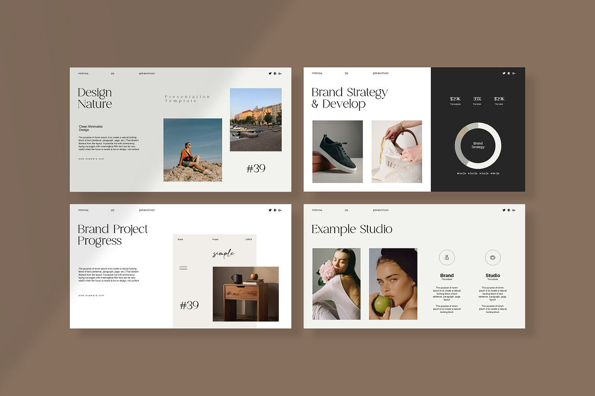 Lumino Minimal Presentation Template preview 5