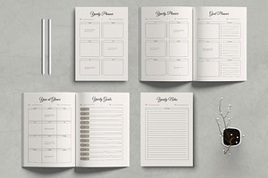 Yearly Planner Template Layout, a Stationery Template by MightyDesign