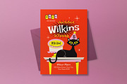 Mid Century Kids Birthday Invitation, an Invitation Template by graphicook (Thumbnail 3 of 3)