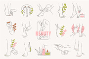 Floral Line Art Beauty Branding Kit, a Branding & Logo Template by Lettering_Logo (Thumbnail 11 of 19)