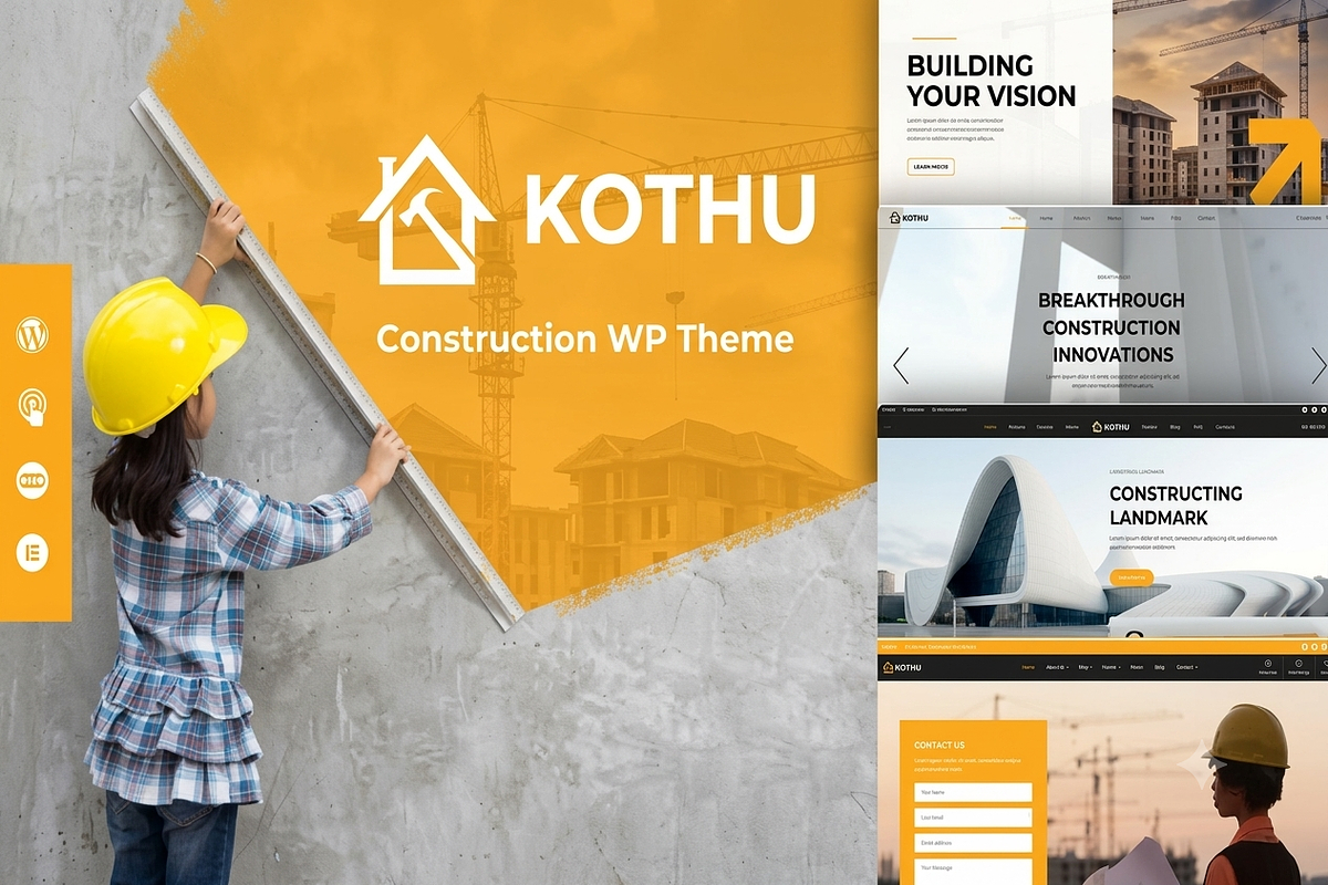 Kothu - Construction Wordpress Theme, a WordPress Template by ThemesRain (Photo 1 of 3)